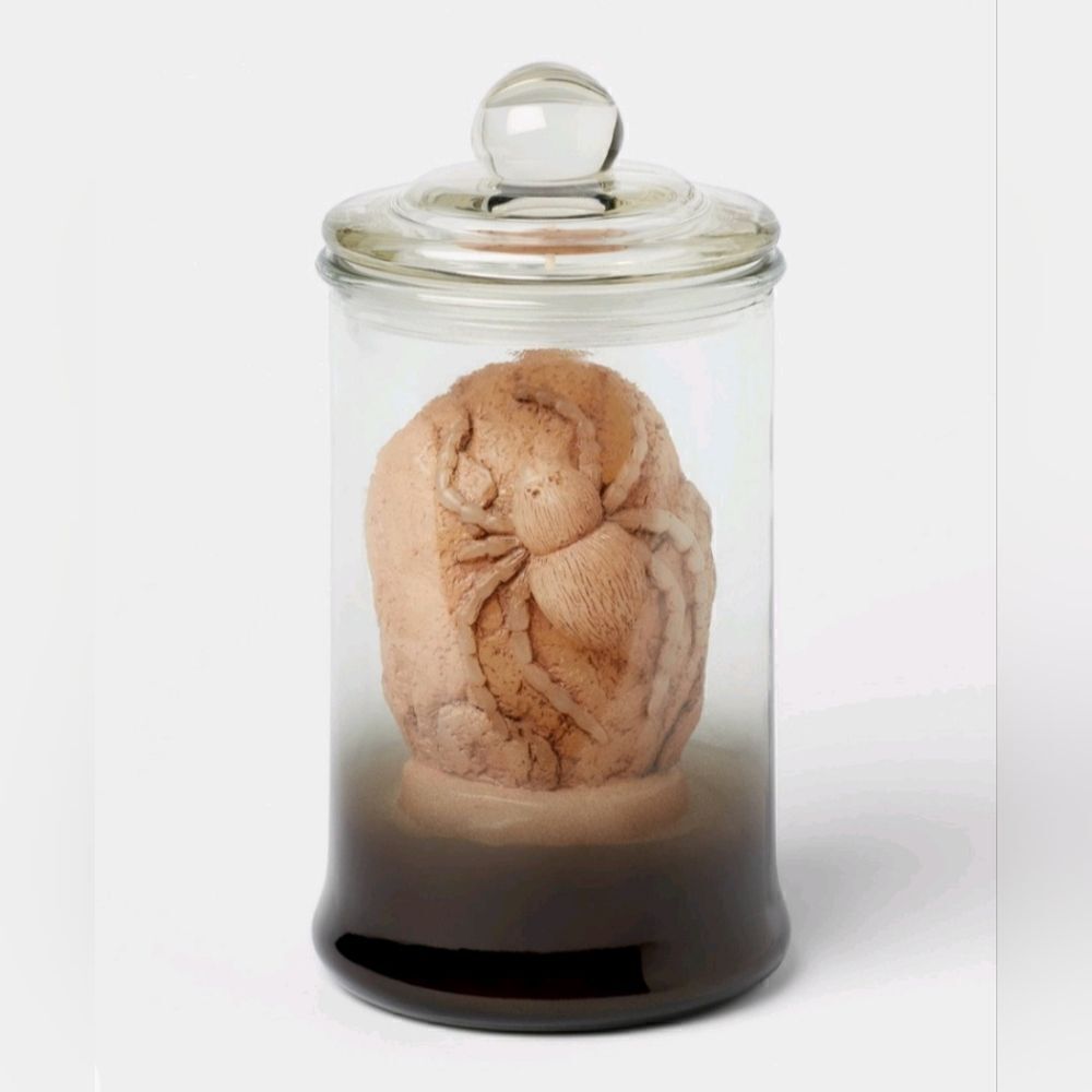 Threshold Halloween Spider Smoky Ombre Candle Color Changing Jar Unscent  Lidded